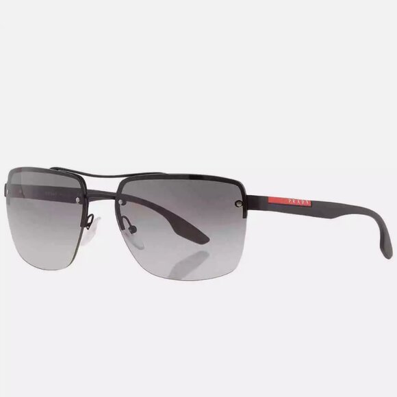 Prada 62mm Black Gradient Rossa Sunglasses - Picture 1 of 5